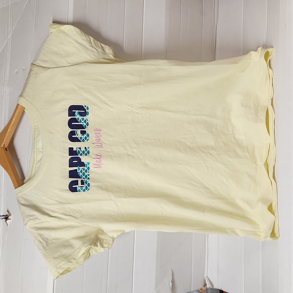 EUC Cuffy's Cape Cod Make Waves 100% Cotton Girls sz XL (16) Tshirt